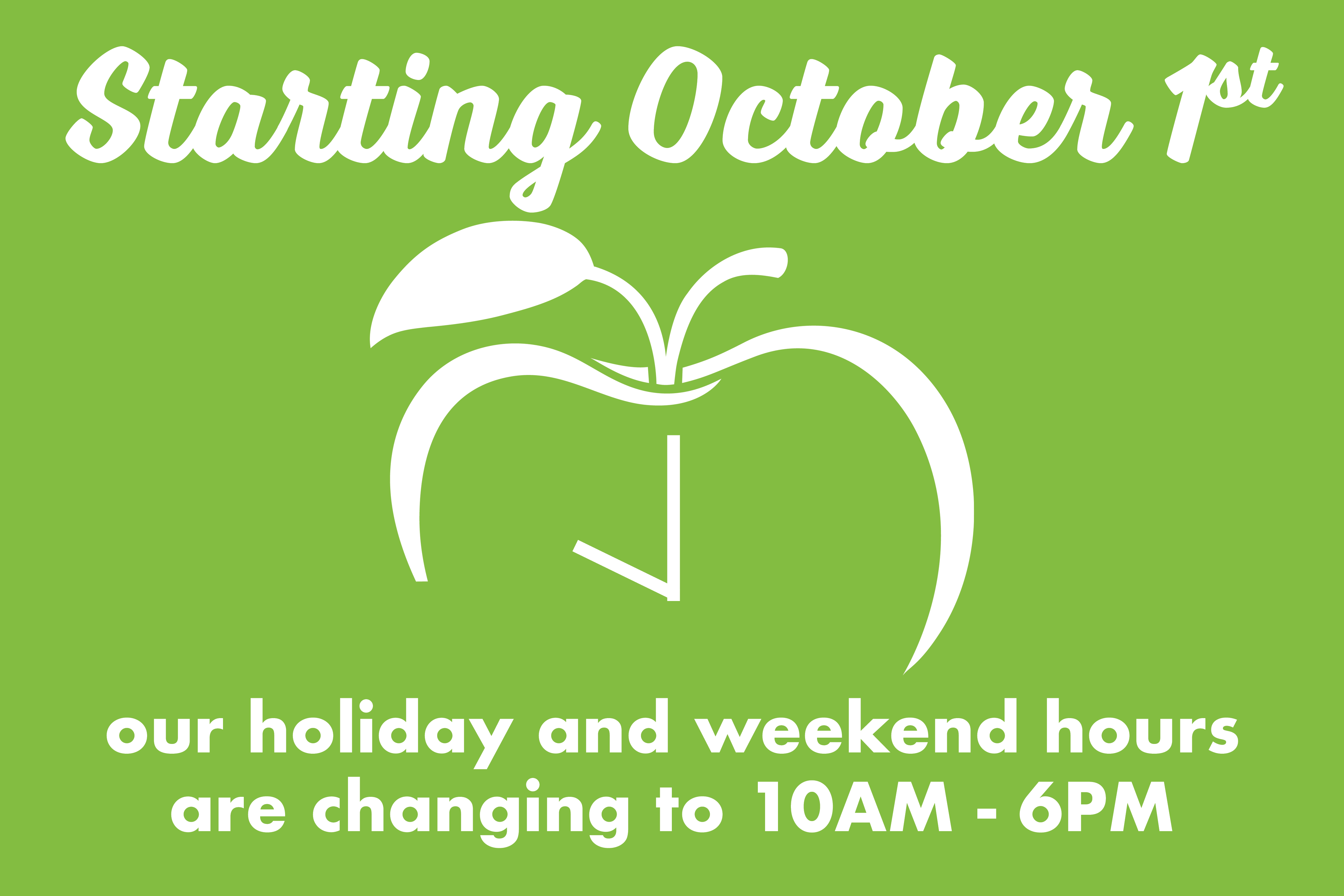 Weekend and Holiday Hour Change Vita Health Fresh Market