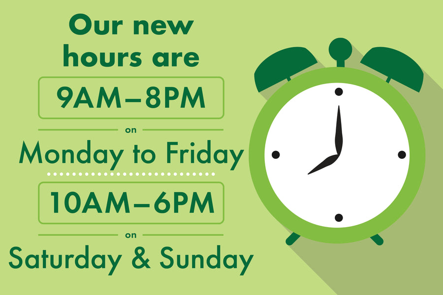 Our Weekday Hours Have Changed