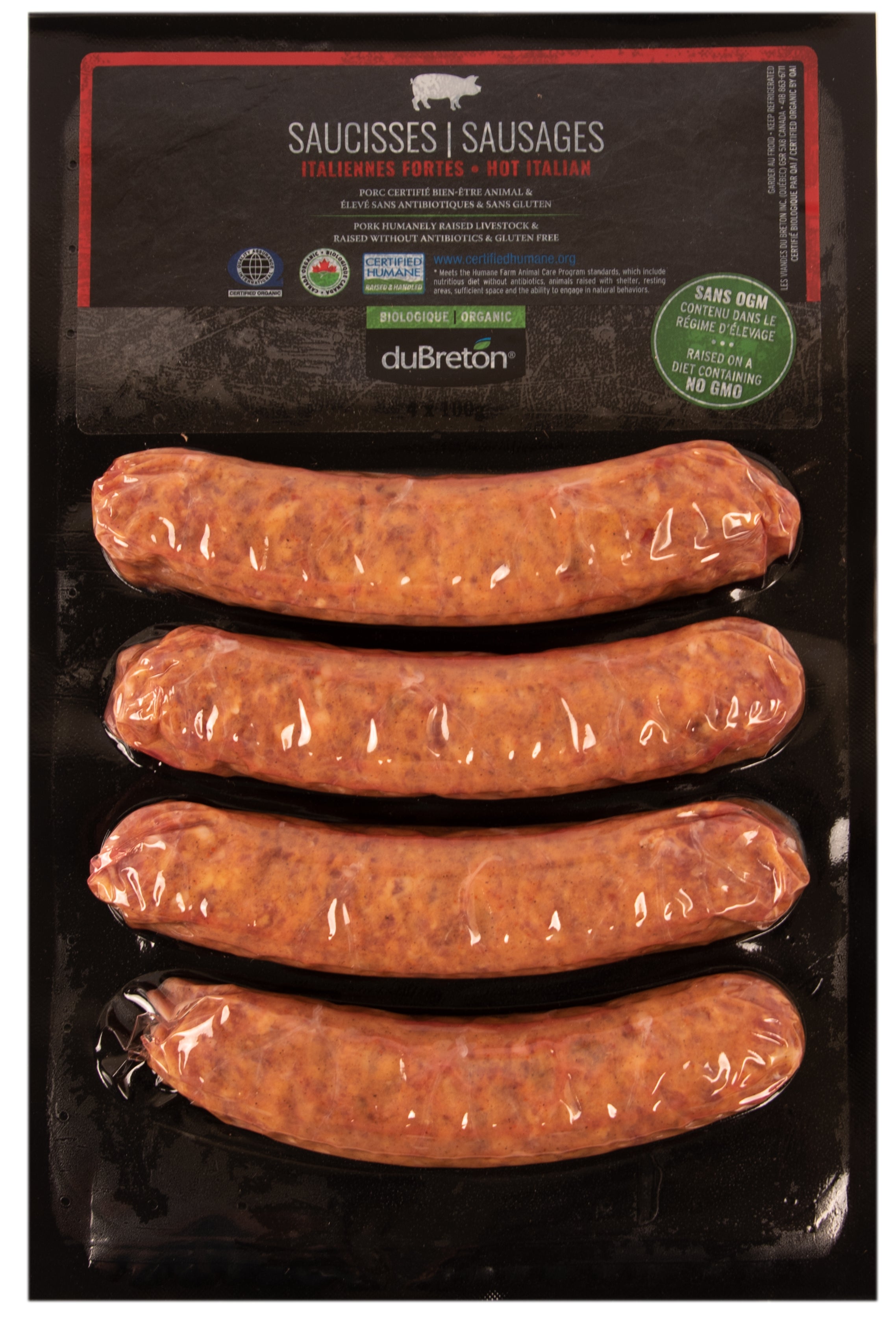 Pork Sausage Hot Italian Organic Vita Health Fresh Market