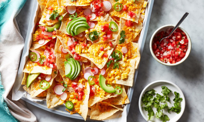 Daiya sheet pan veggie nachos