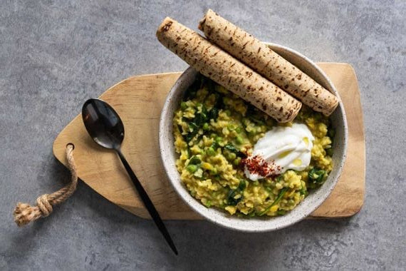 Curried Coconut Lentil and Rice Porridge