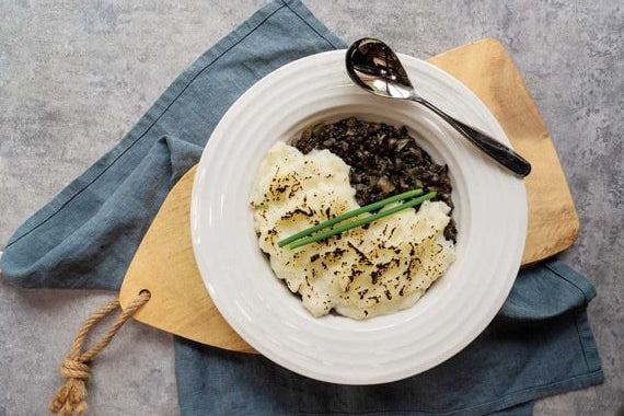 Lentil and Shiitake Mushroom Potato Bake