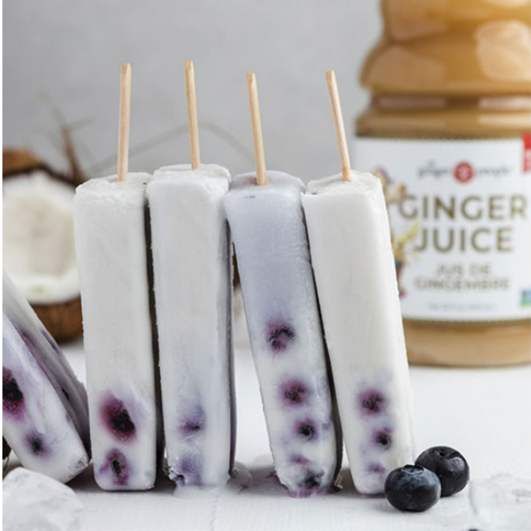 Ginger-Infused Blueberry Pops