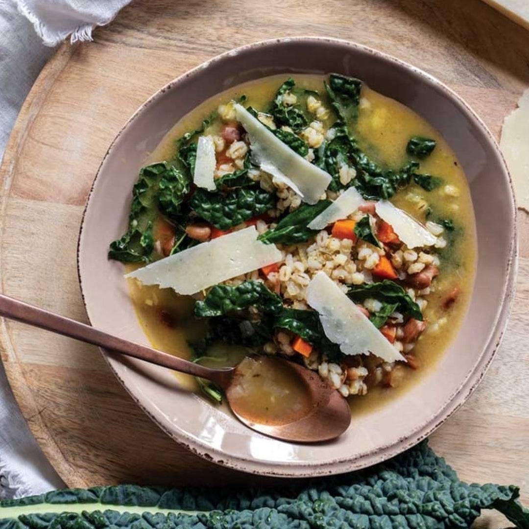Bean and Barley Stew with Pecorino