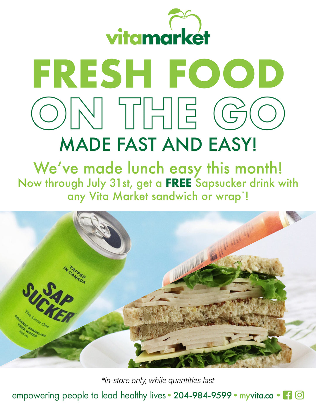 July Vitamarket Lunch Deal