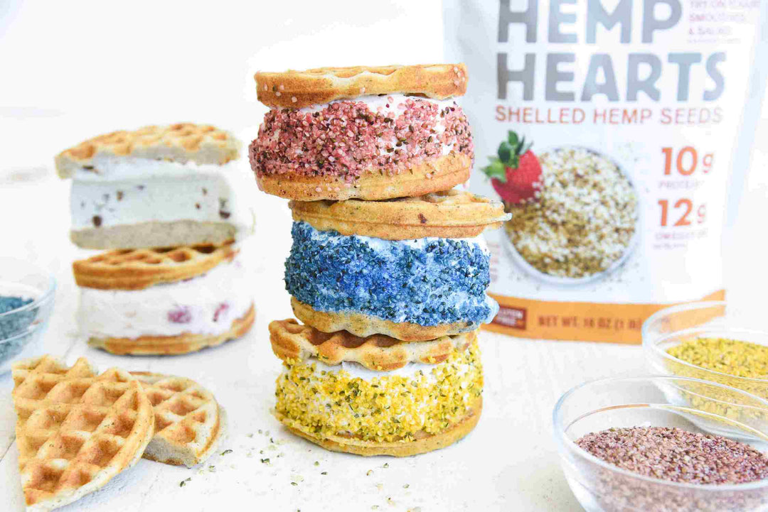 Hemp Waffle Ice Cream Sandwiches