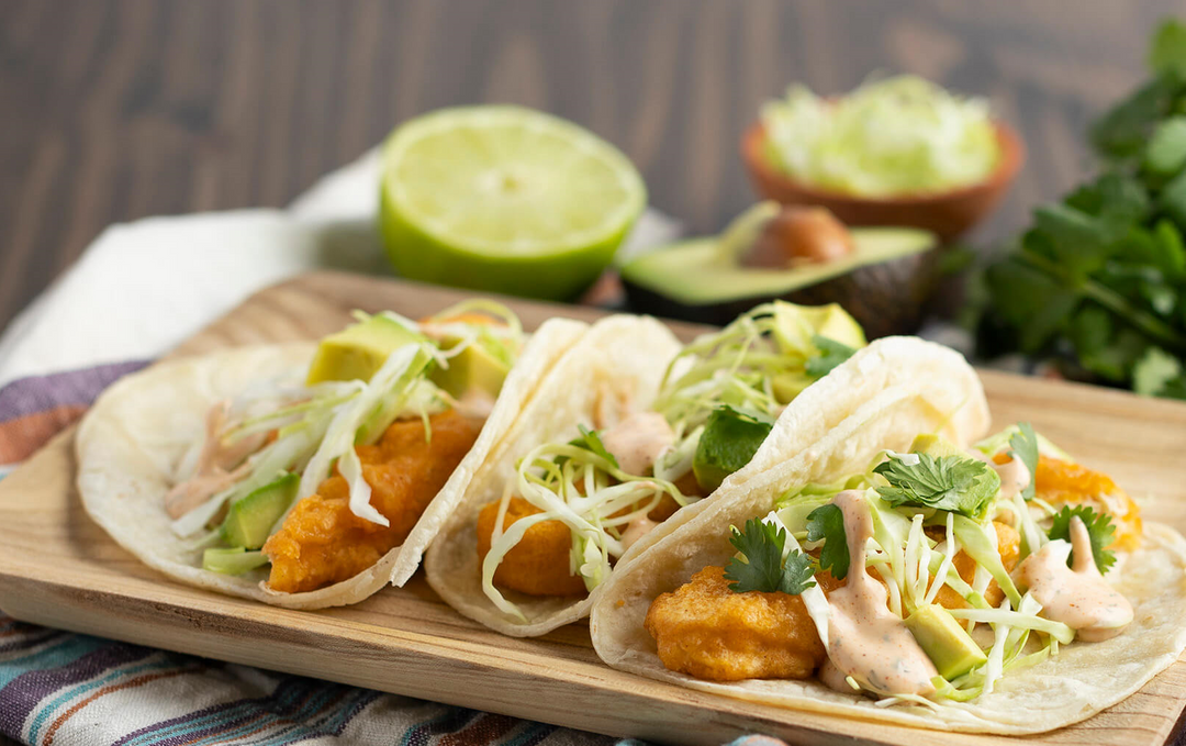 Fishless Tacos with Jalapeño Crema