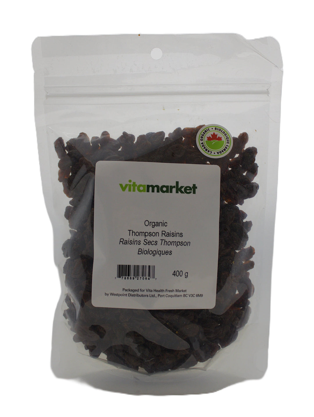 Thompson Raisins Org 400g