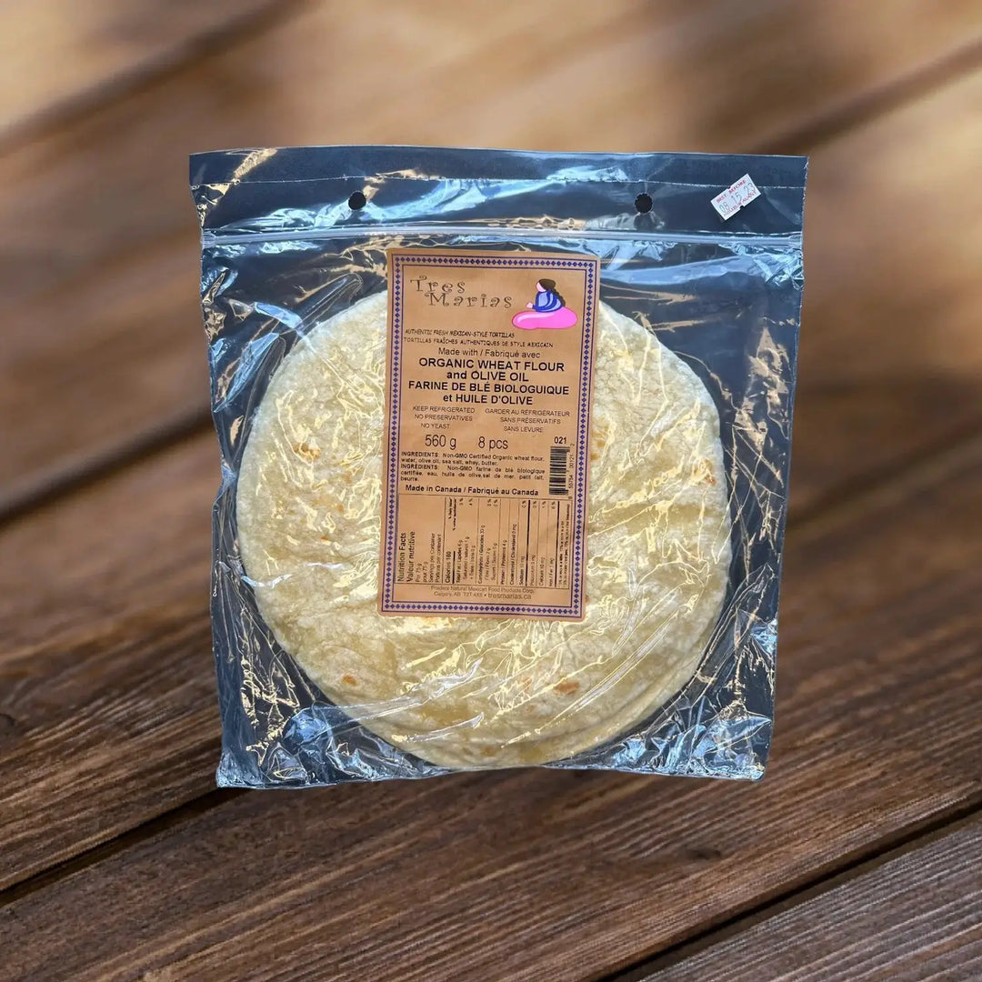Organic Wheat Flour &amp; Olive Oil Tortillas 10" 560g