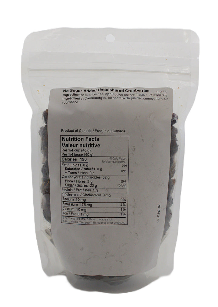 Cranberries No Sugar 400g