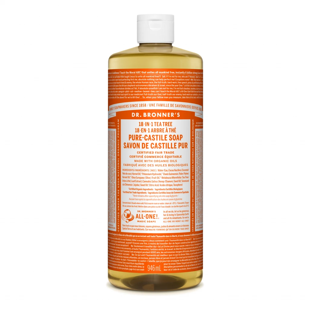 Tea Tree Pure-Castile Liquid Soap by Dr Bronner