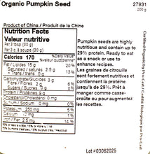 Load image into Gallery viewer, Seeds Pumpkin Hulled 200g