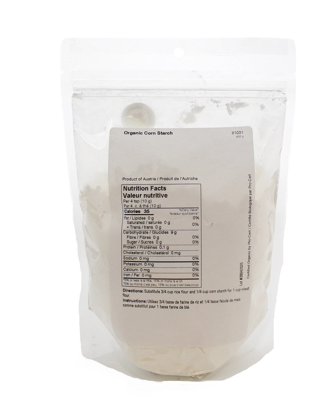 Corn Starch Org 400g