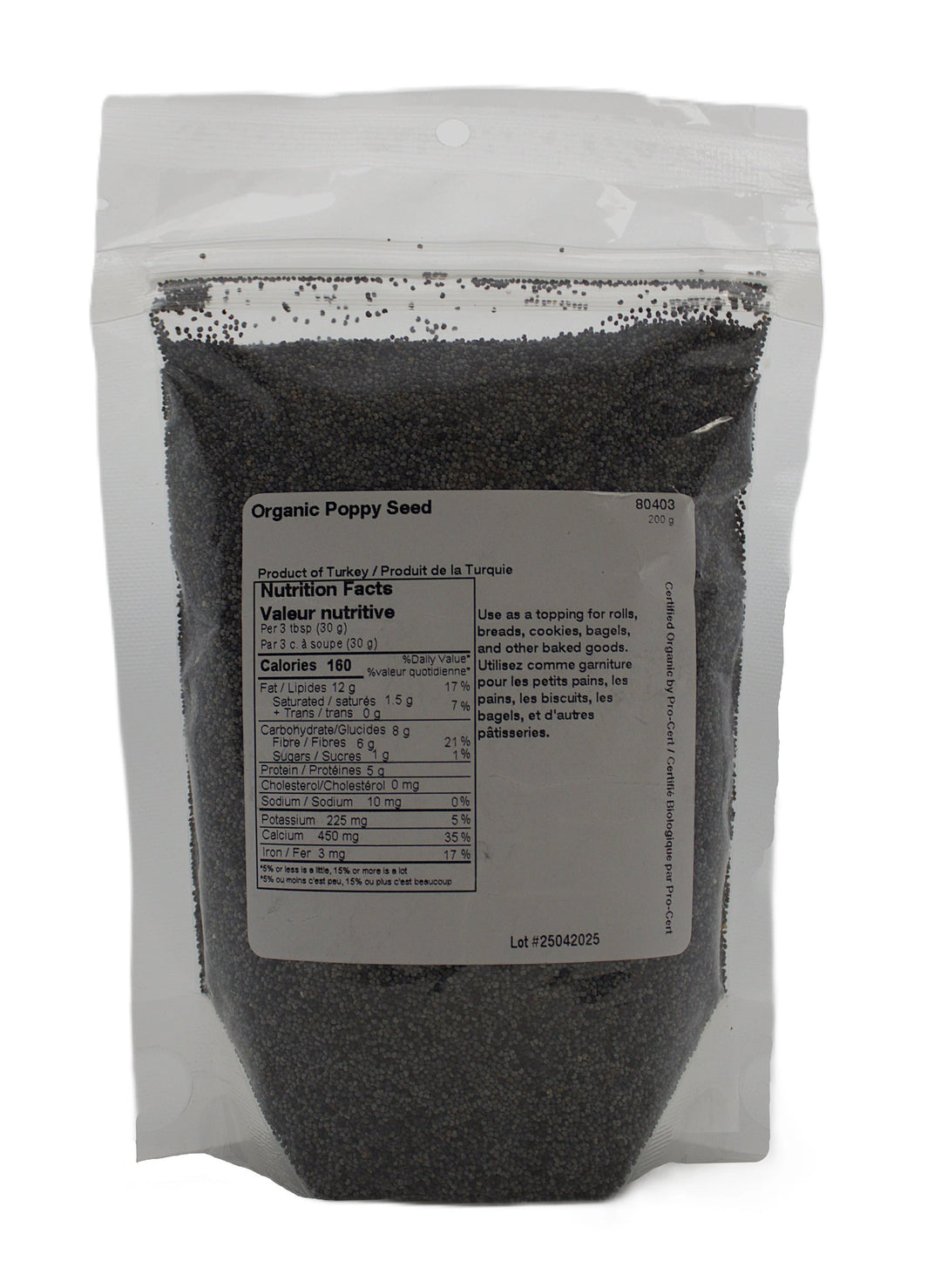 Poppy Seed Organic 200g