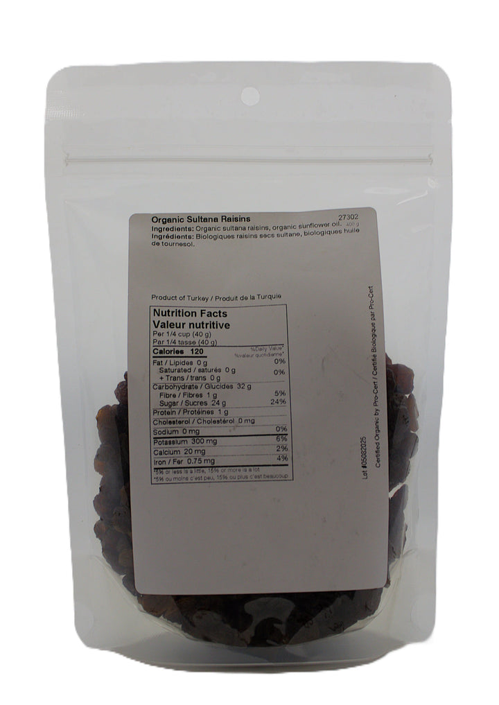 Sultana Raisins Org 400g