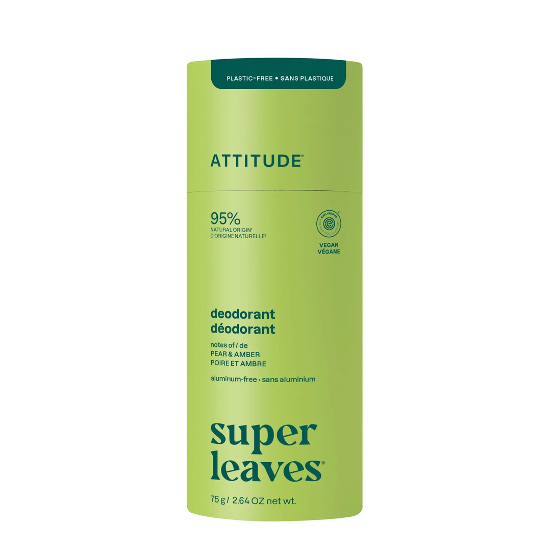 Deodorant - PEAR &amp; AMBER Plastic Free 75G