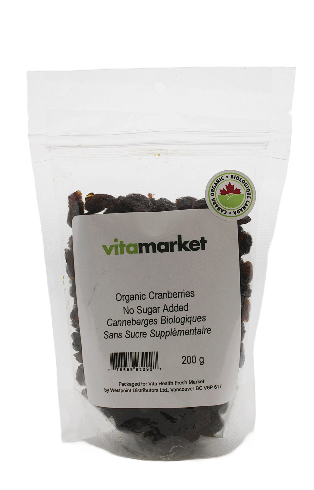 Cranberries Organic 200g by Vita Market
