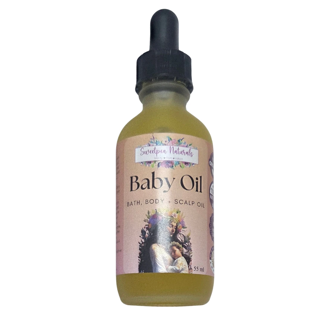 Baby Oil for Bath, Body &amp; Scalp