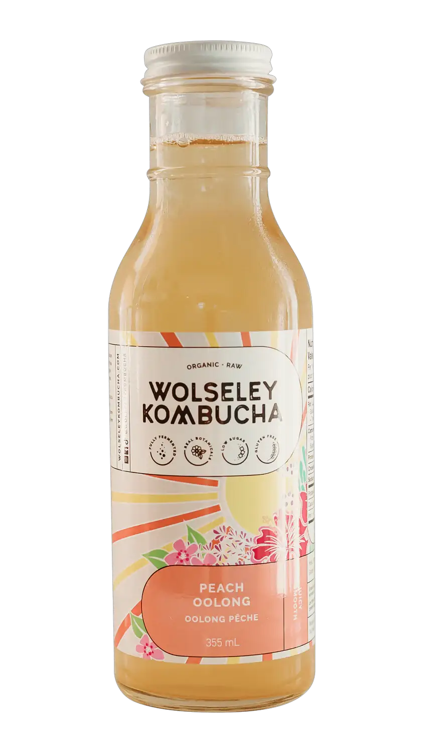 Peach Oolong Kombucha 355ml