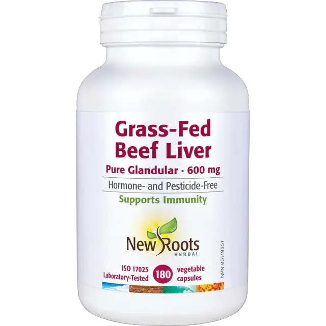 NEW ROOTS LIVER BEEF GRASS FED 600G 180S