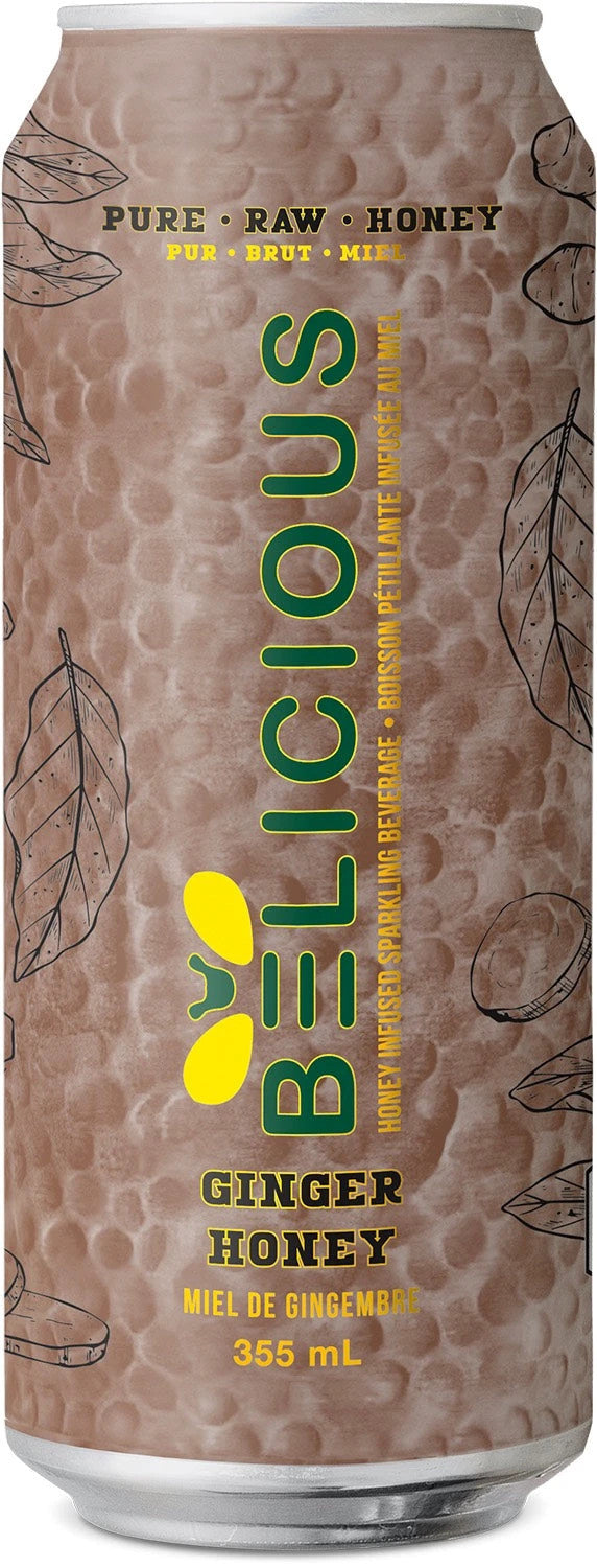 Belicious Sparkling Honey Beverage Honey Ginger