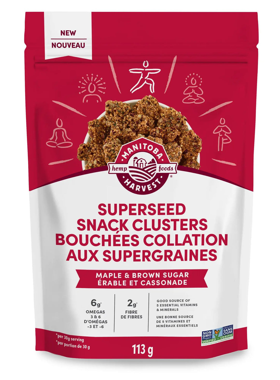 Maple &amp; Brown Sugar Superseed Snack Clusters 113g
