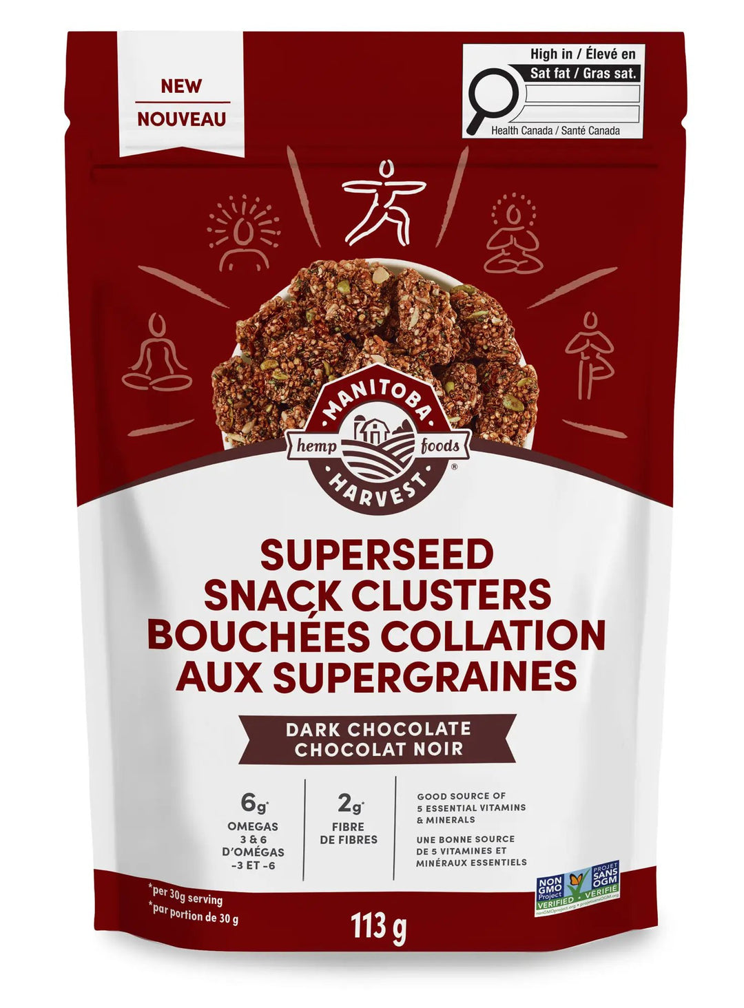 Dark Chocolate Superseed Snack Clusters 113g