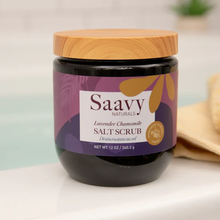 Load image into Gallery viewer, Lavender Chamomile Salt Scrub 340g