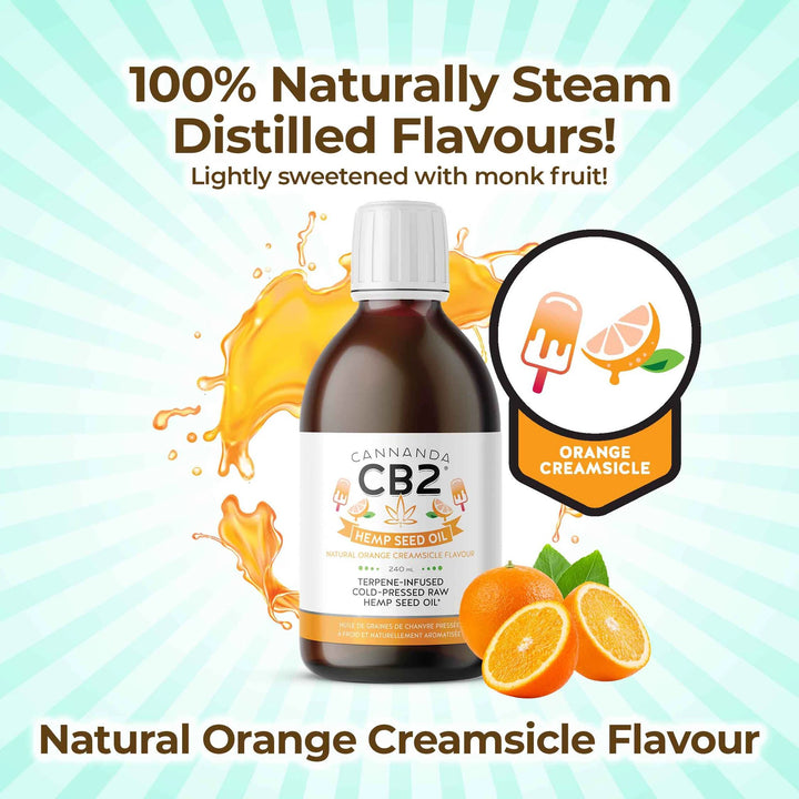 CB2 Hemp Seed Oil Orange Creamsicle 240ml