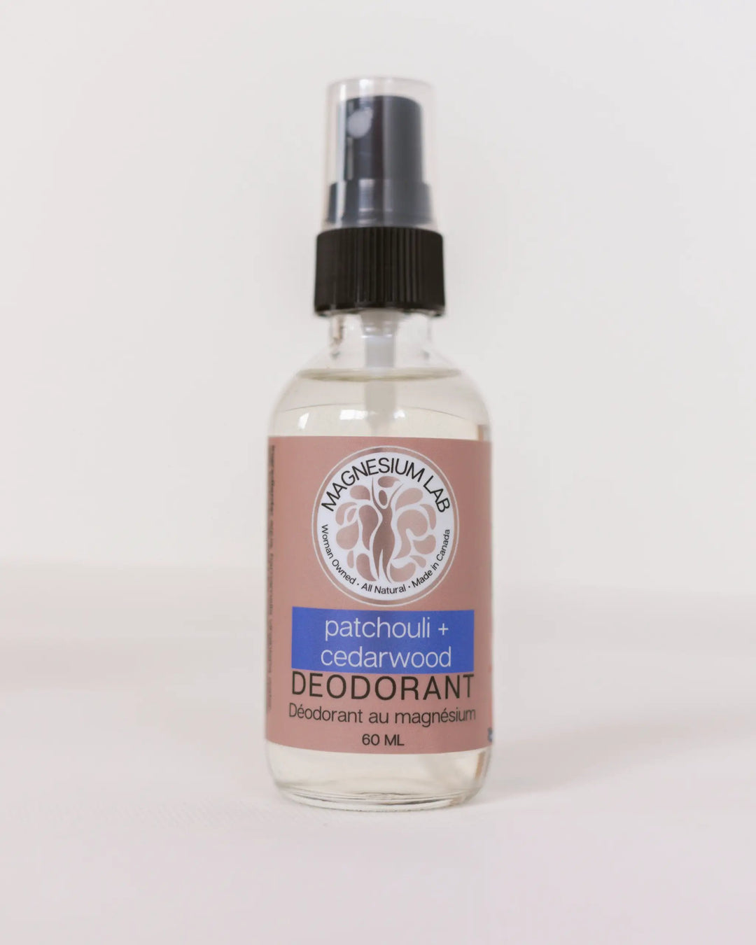 Patchouli + Cedarwood Magnesium Deodorant Spray 60ml