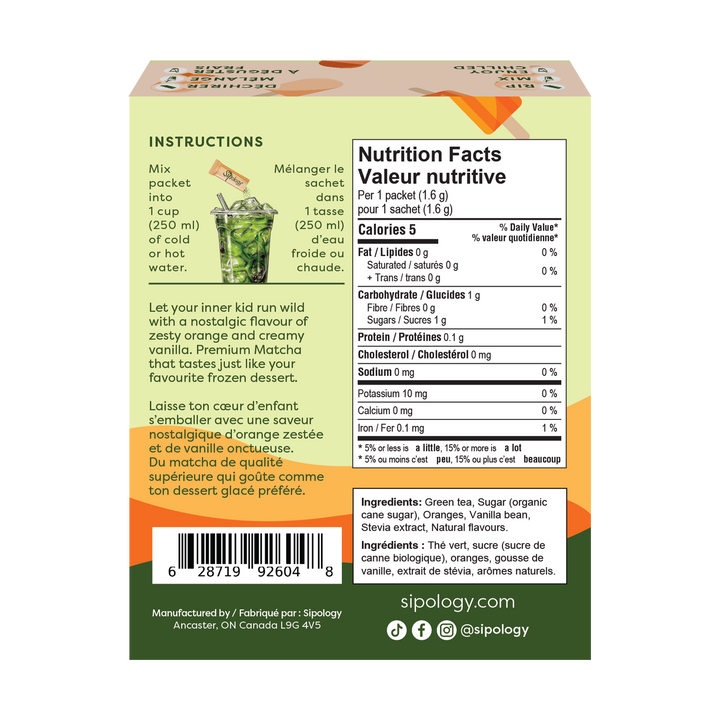 Orange Creamsicle Sweet Matcha 10pk