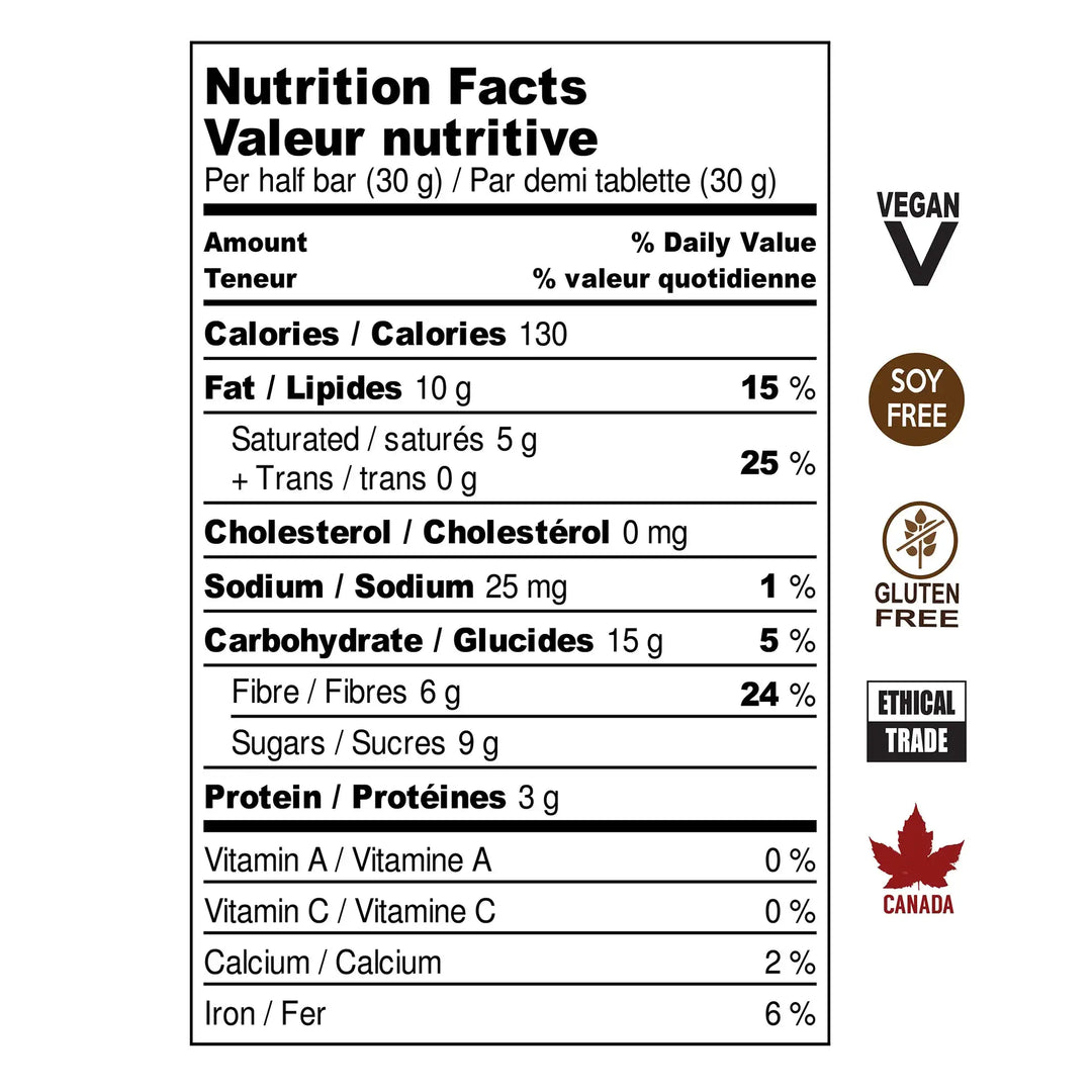 Dark Chocolate Bar - PB &amp; Joy 60g