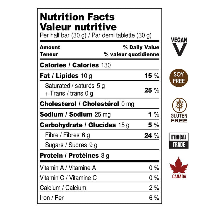Dark Chocolate Bar - PB &amp; Joy 60g