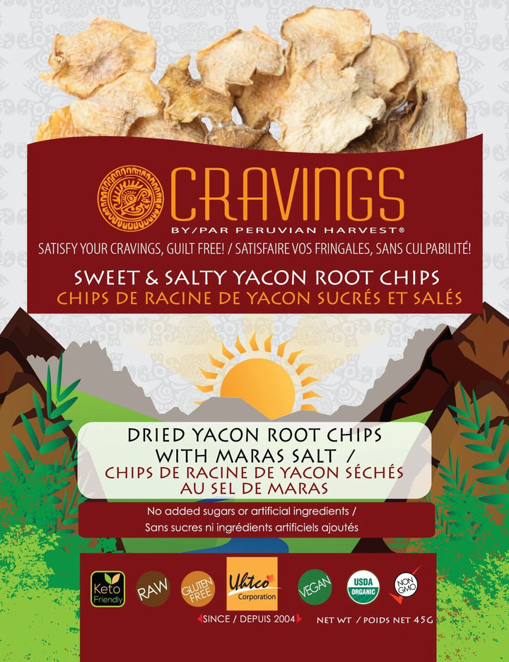 Yacon Chips with Maras Pink Salt 45g