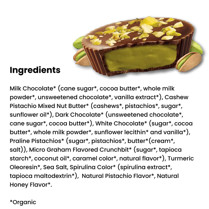 Pistachio Dubai Style Milk Chocolate Cup 98g