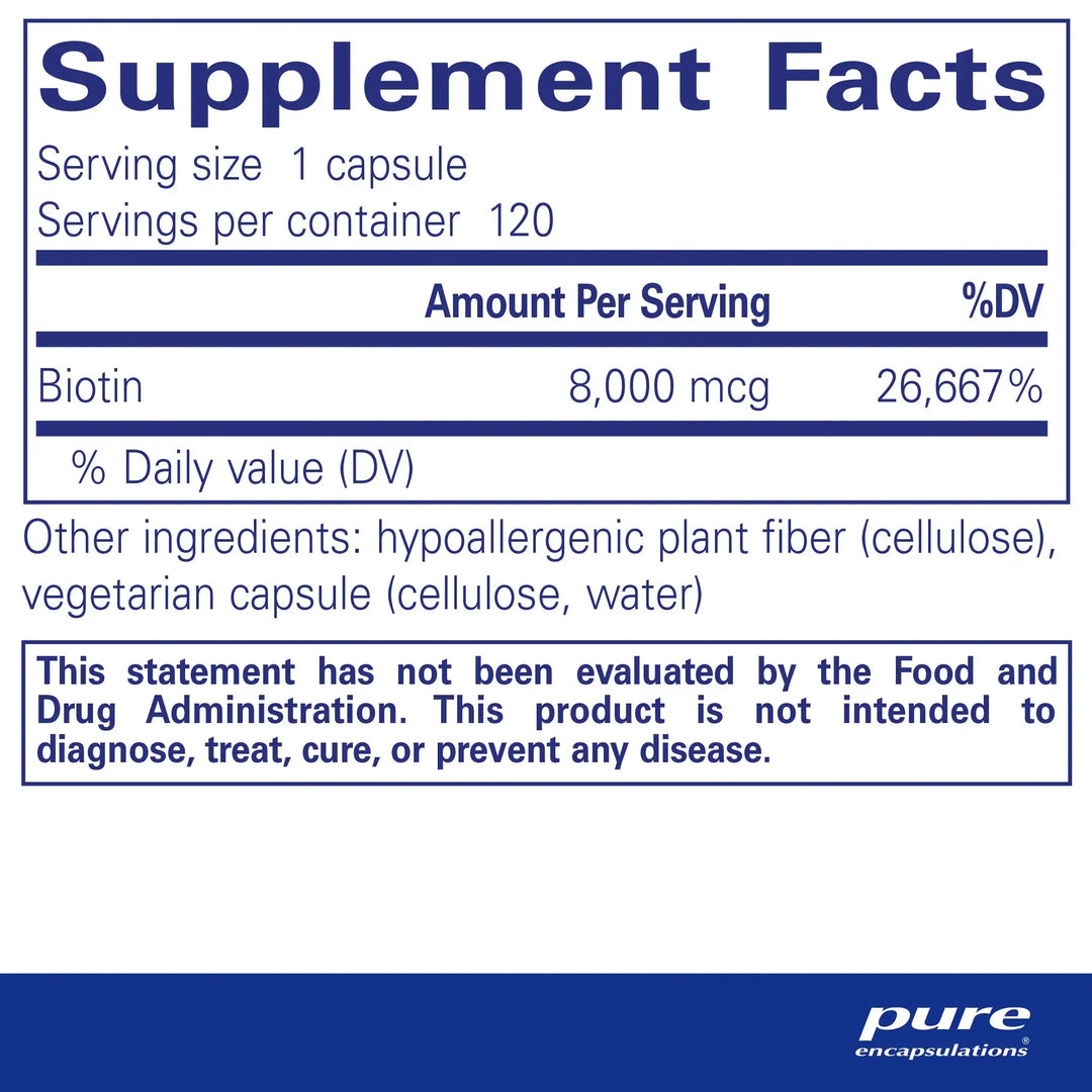 Biotin 8mg 120s