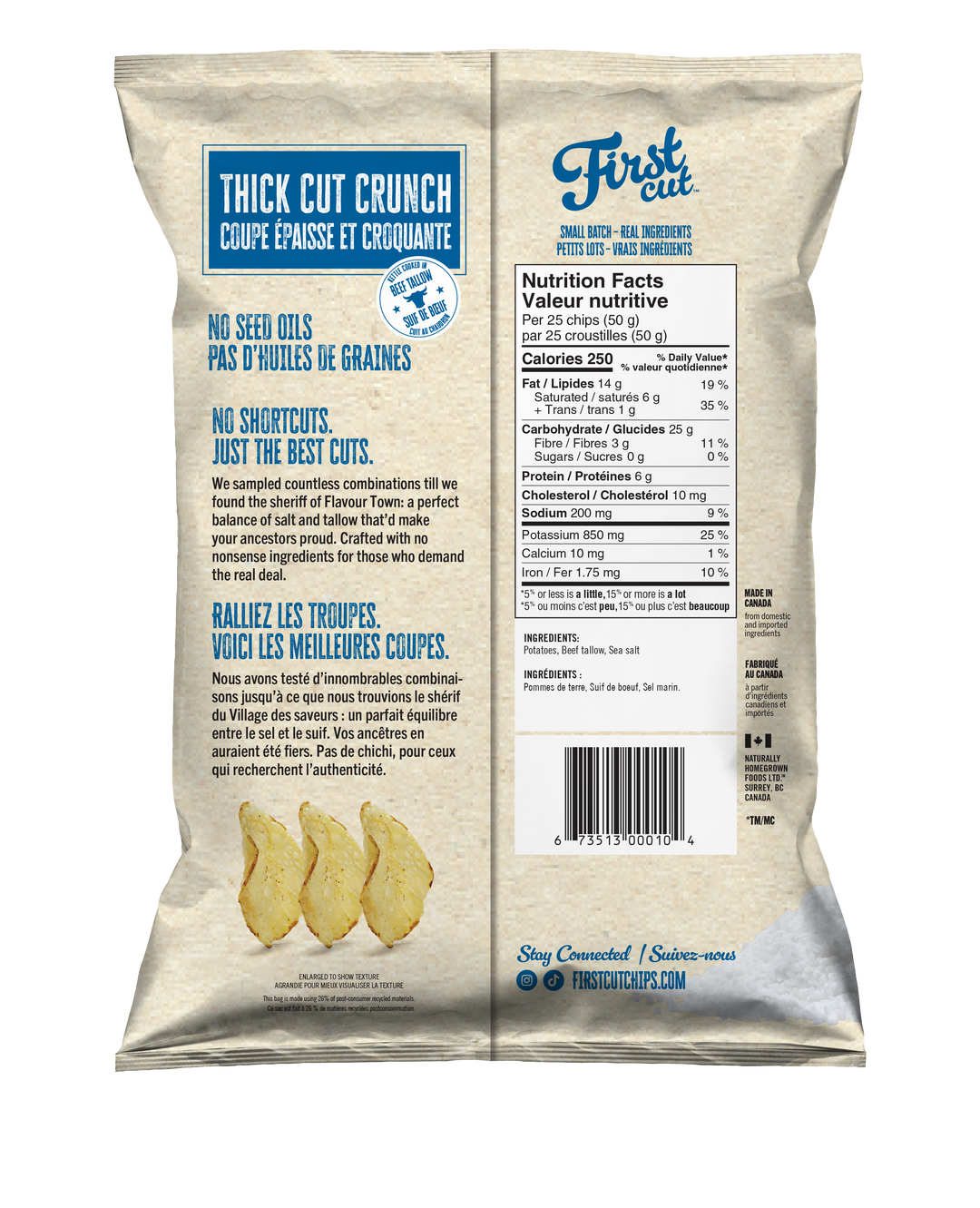 Sea Salt Tallow Chips 142g