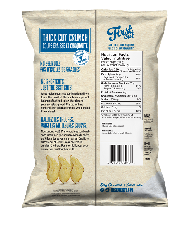 Sea Salt Tallow Chips 142g
