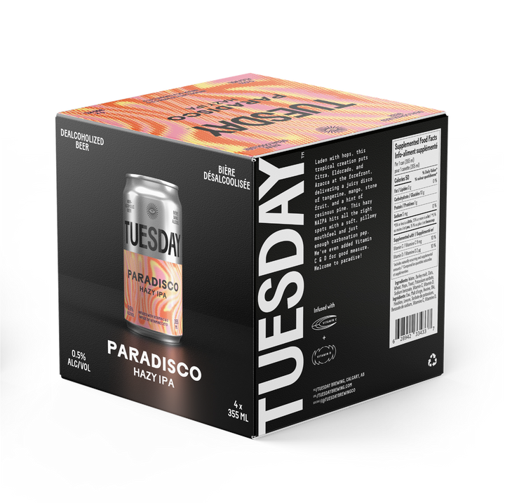 Paradisco Hazy Ipa Dealcohol Beer 4x355ml