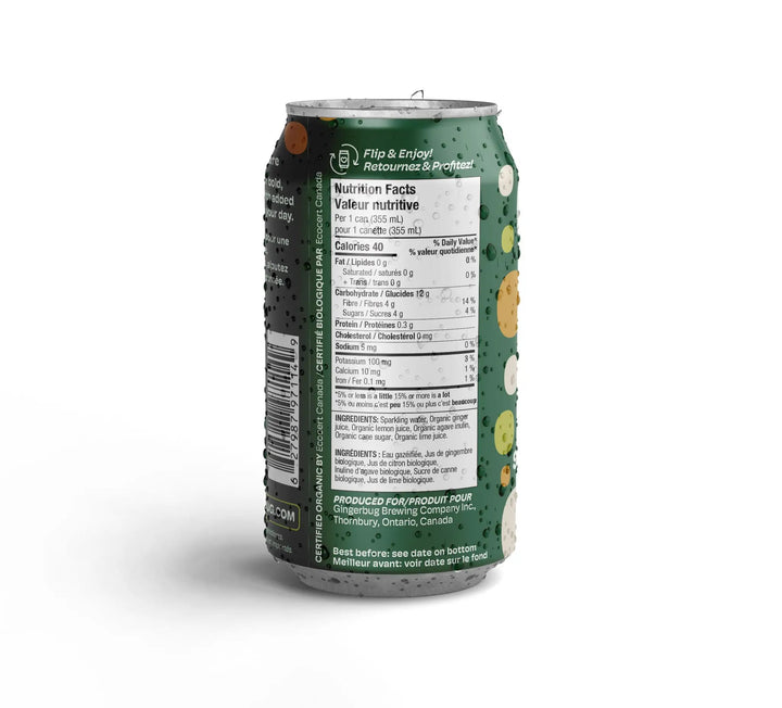Dry &amp; Low Sugar Prebiotic Ginger Beer 355ML