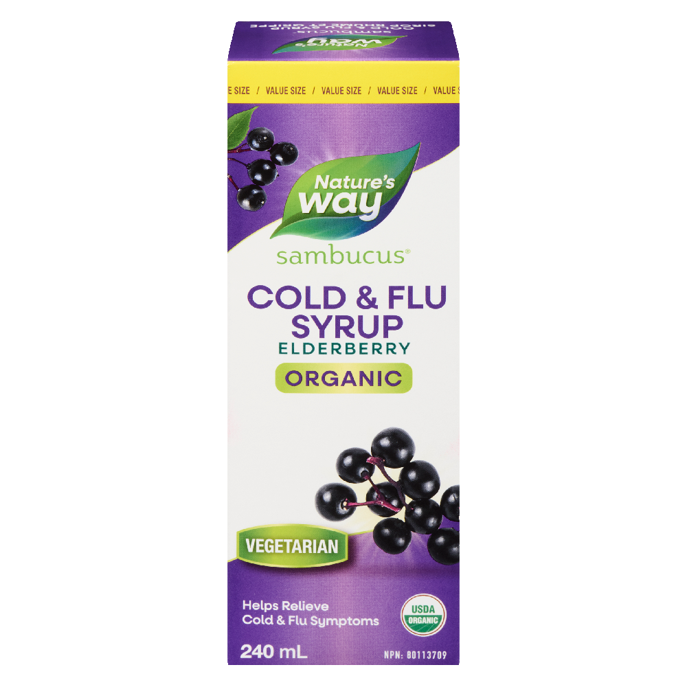 Organic Sambucus Cold and Flu Care, Syrup / 8 fl oz (240 ml)