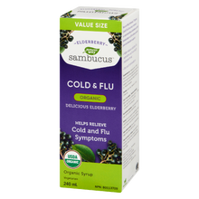 Load image into Gallery viewer, Organic Sambucus Cold and Flu Care, Syrup / 8 fl oz (240 ml)
