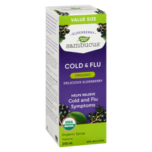 Load image into Gallery viewer, Organic Sambucus Cold and Flu Care, Syrup / 8 fl oz (240 ml)
