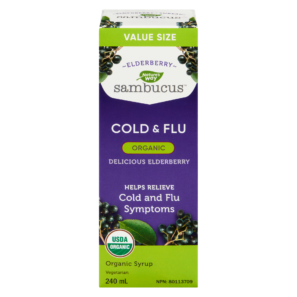 Organic Sambucus Cold and Flu Care, Syrup / 8 fl oz (240 ml)