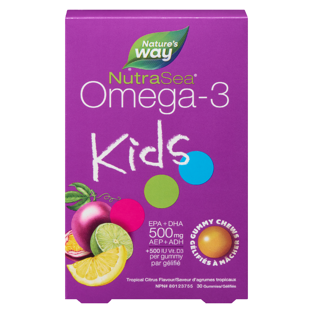 NutraSea Kids Omega-3 gummies tropical citrus 30s