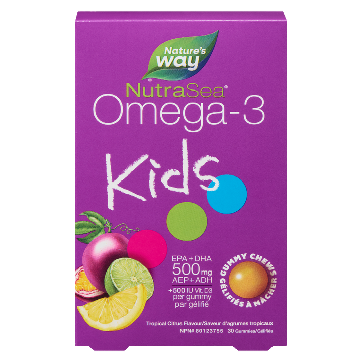 NutraSea Kids Omega-3 gummies tropical citrus 30s