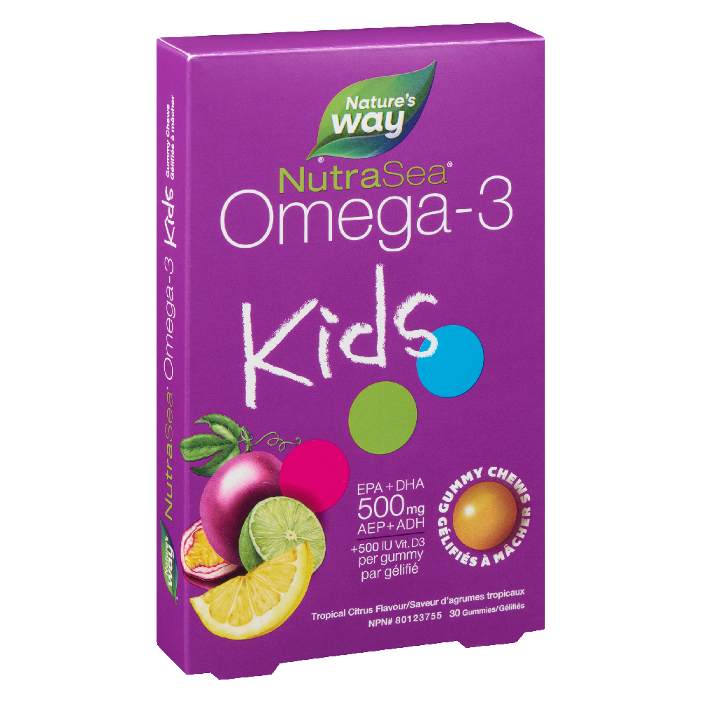 NutraSea Kids Omega-3 gummies tropical citrus 30s