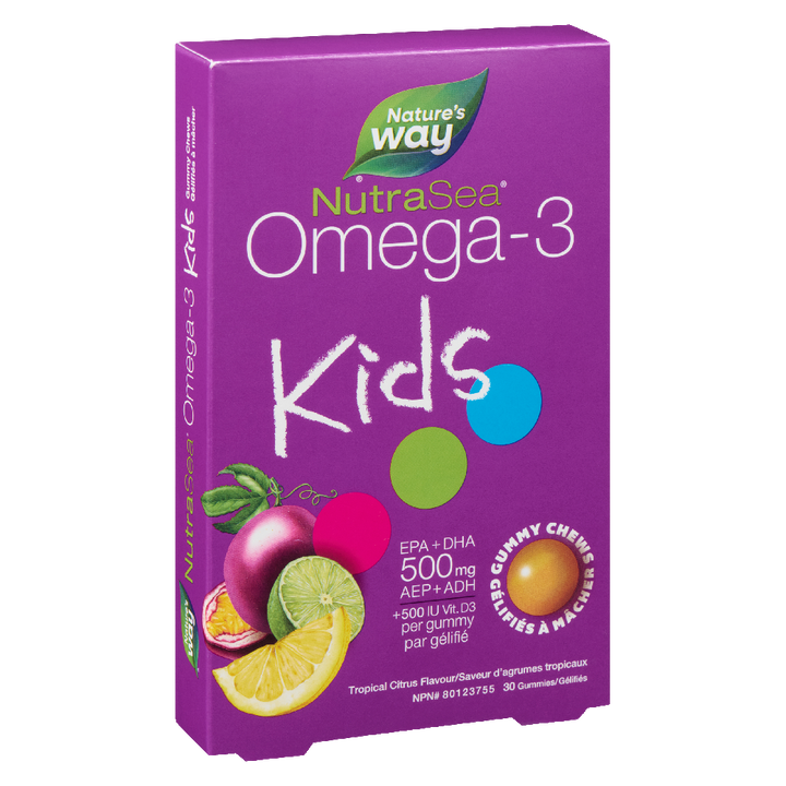 NutraSea Kids Omega-3 gummies tropical citrus 30s