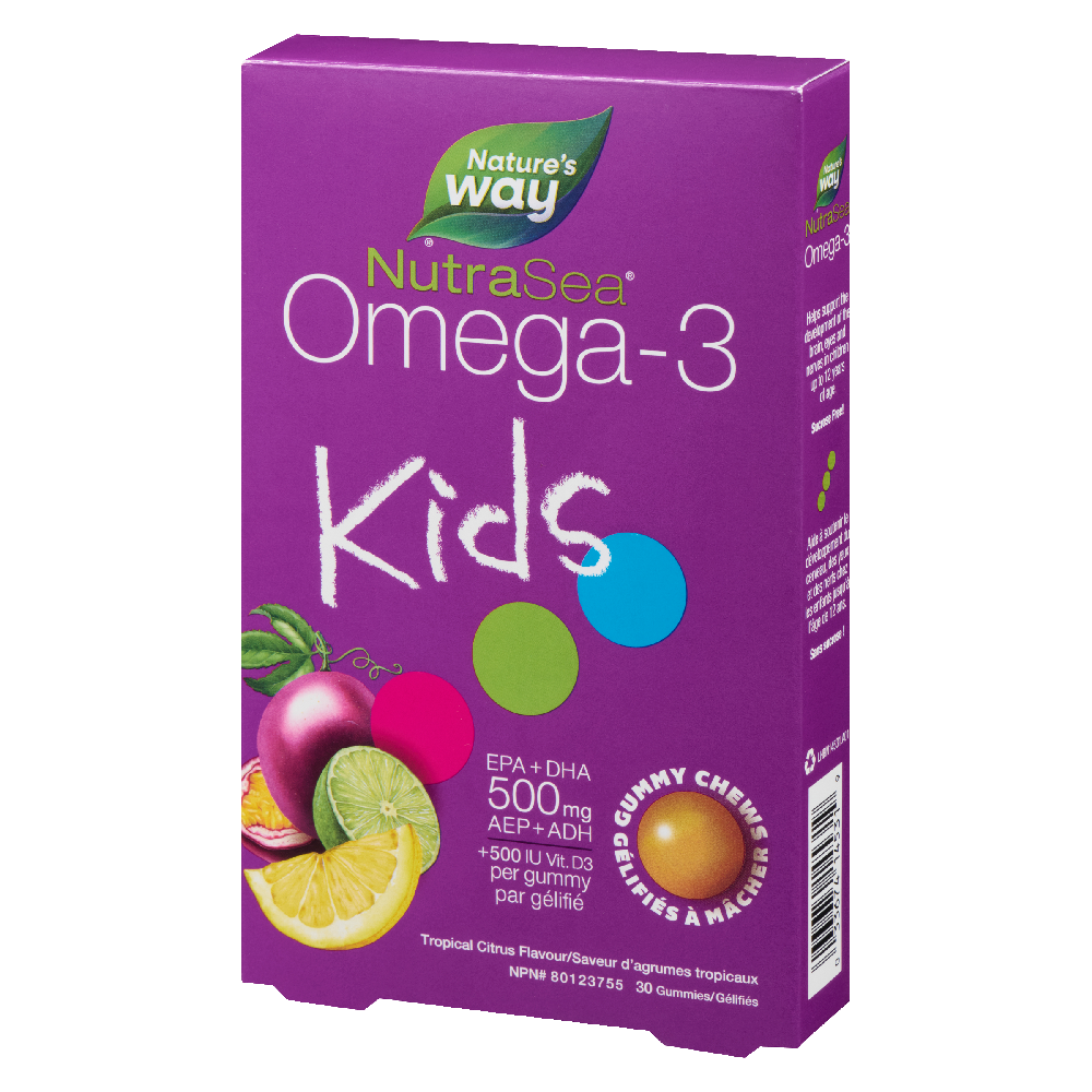NutraSea Kids Omega-3 gummies tropical citrus 30s