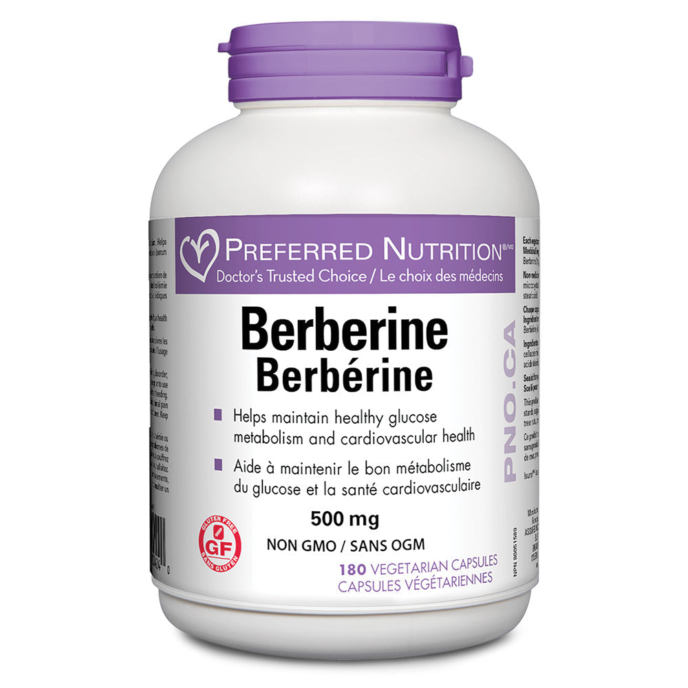Preferred Nutrition Berberine 500 mg, 180 vegetarian capsules